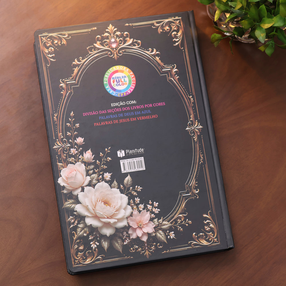 Bíblia de Estudo King James 1611 | KJA 400 Anos| Full Collor | Capa Dura Preta Com Rosas