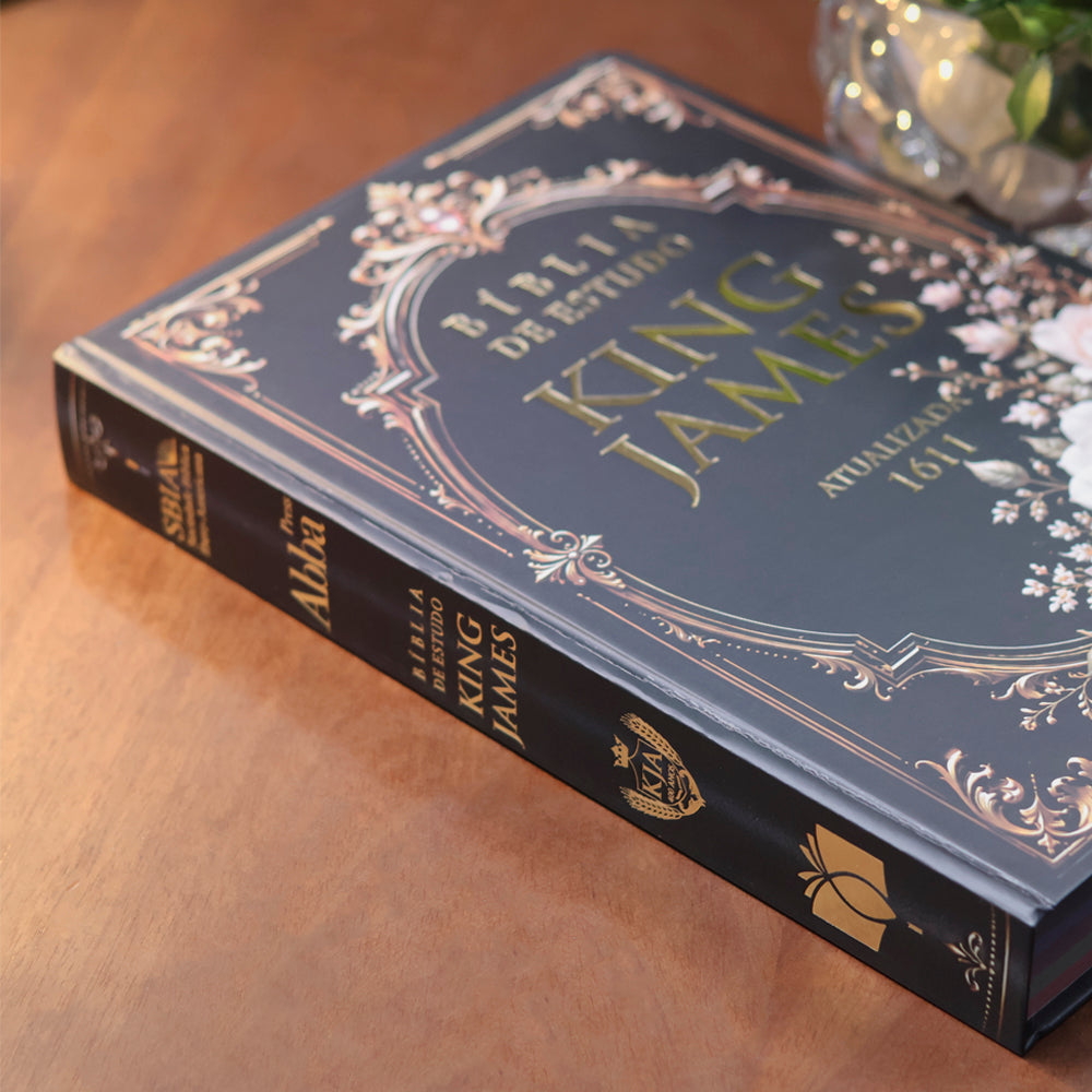 Bíblia de Estudo King James 1611 | KJA 400 Anos| Full Collor | Capa Dura Preta Com Rosas
