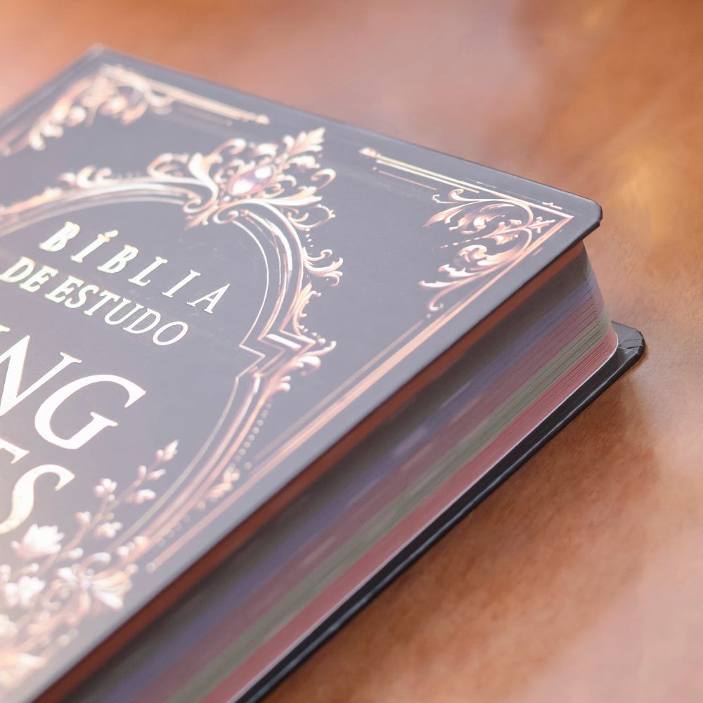 Bíblia de Estudo King James 1611 | KJA 400 Anos| Full Collor | Capa Dura Preta Com Rosas