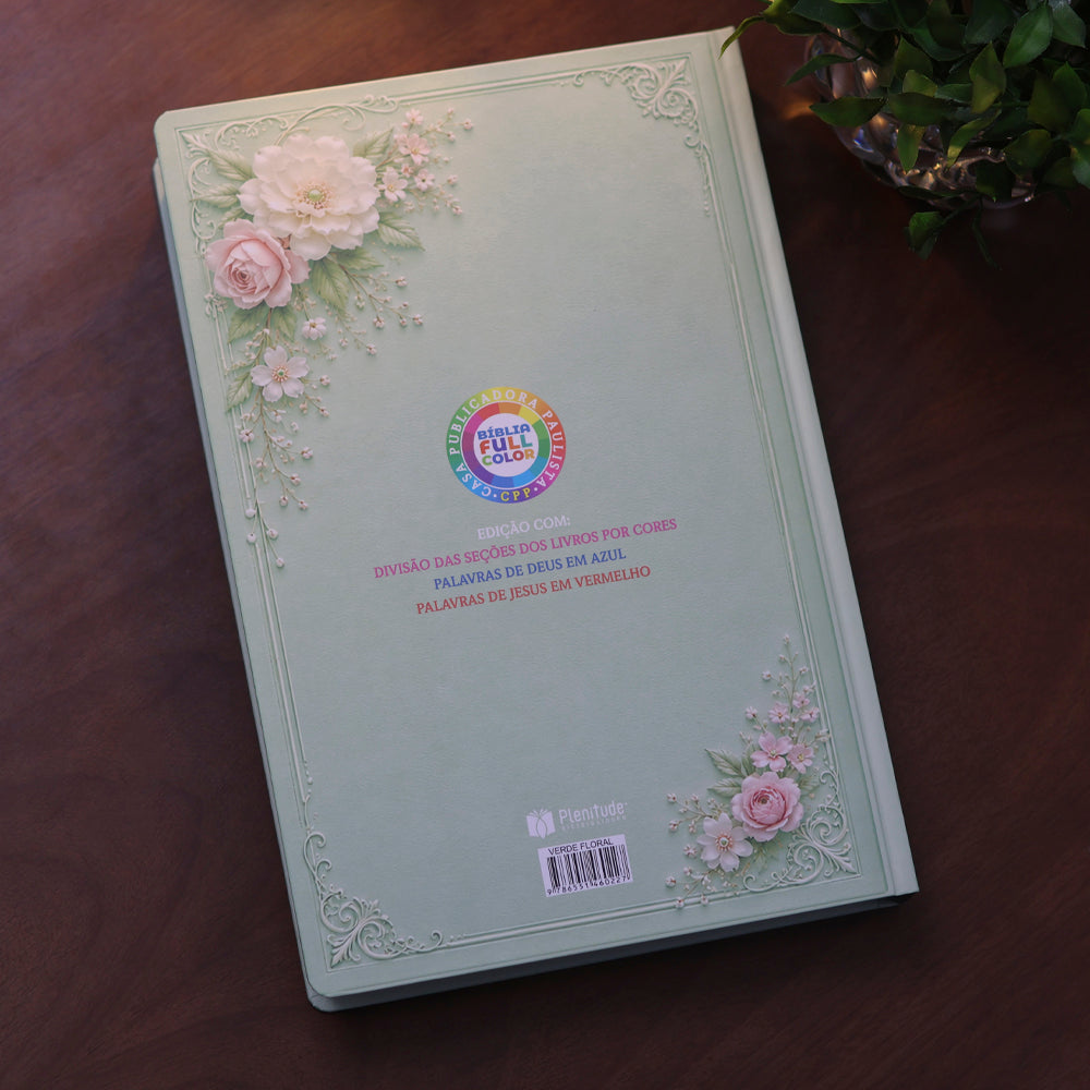 Bíblia de Estudo King James 1611 | KJA 400 Anos| Full Collor | Capa Dura Verde Floral