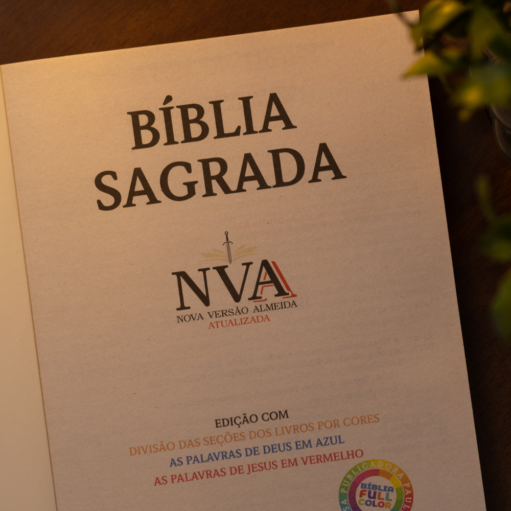 Bíblia Sagrada Cruz Verde | NVA | Full Color | Capa Brochura