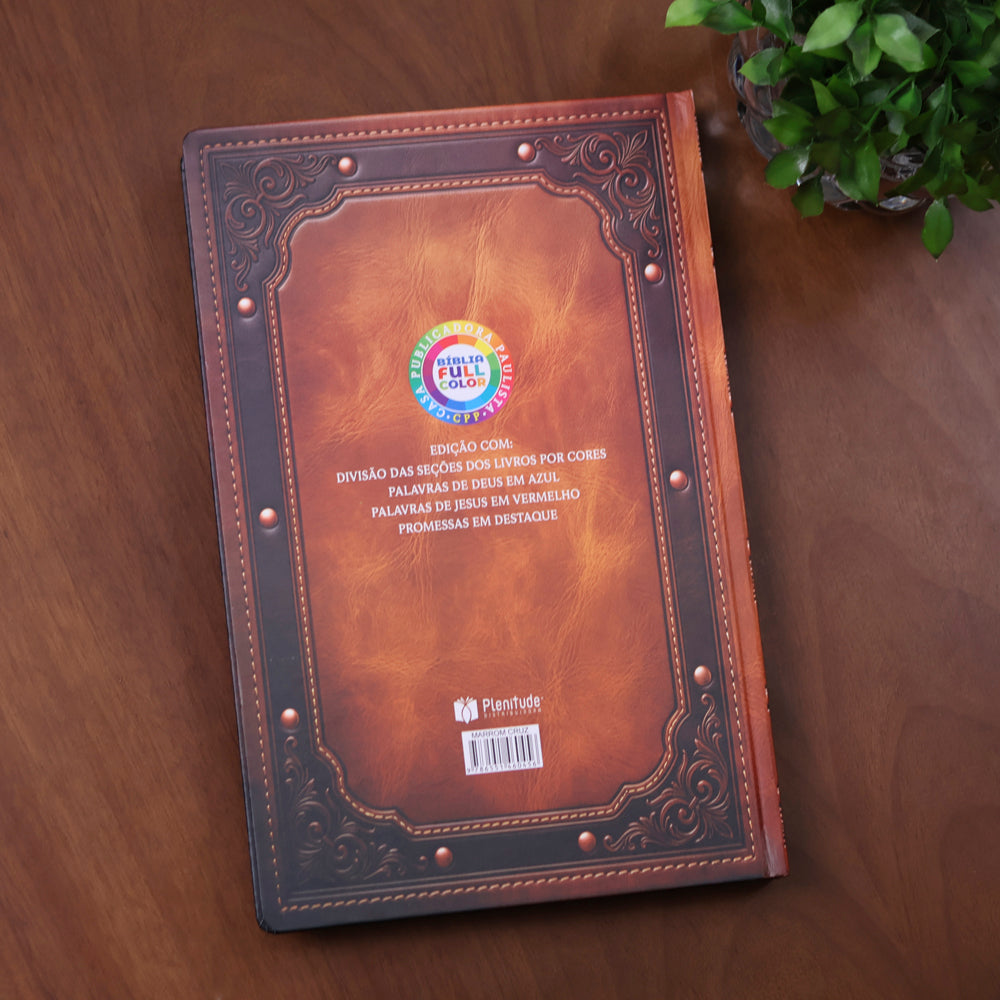 Bíblia de Estudo King James 1611 | KJA 400 Anos | Full Collor | Capa Dura Marrom Cruz