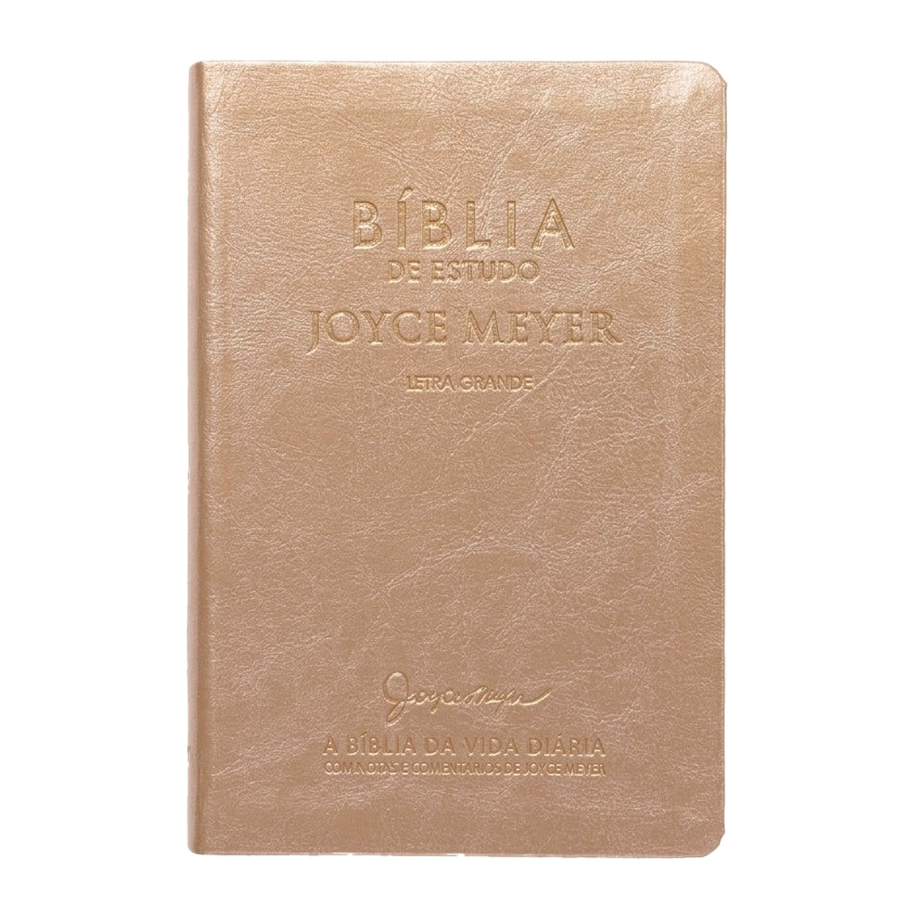 Bíblia De Estudo Joyce Meyer | NVI | Letra Grande | Capa Dourada