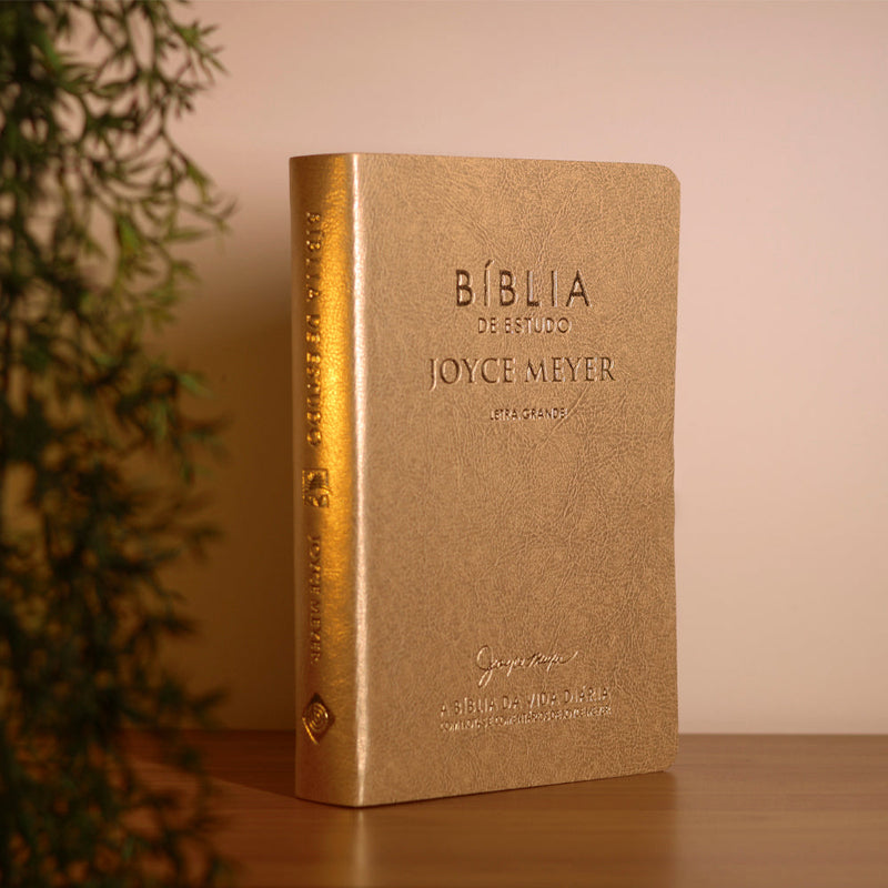 Bíblia De Estudo Joyce Meyer | NVI | Letra Média | Capa Dourada