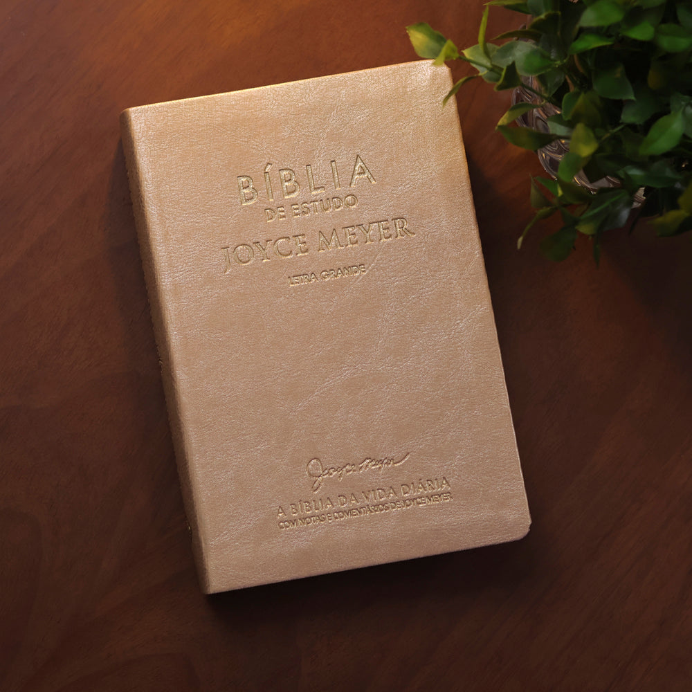 Bíblia De Estudo Joyce Meyer | NVI | Letra Média | Capa Dourada