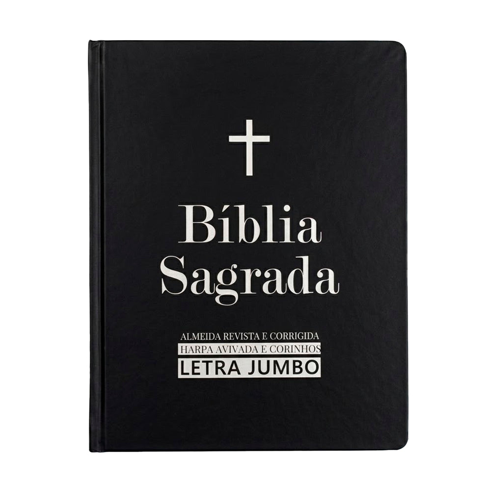 Bíblia Sagrada | ARC | Harpa Avivada e Corinhos | Jumbo | Capa Dura Preta