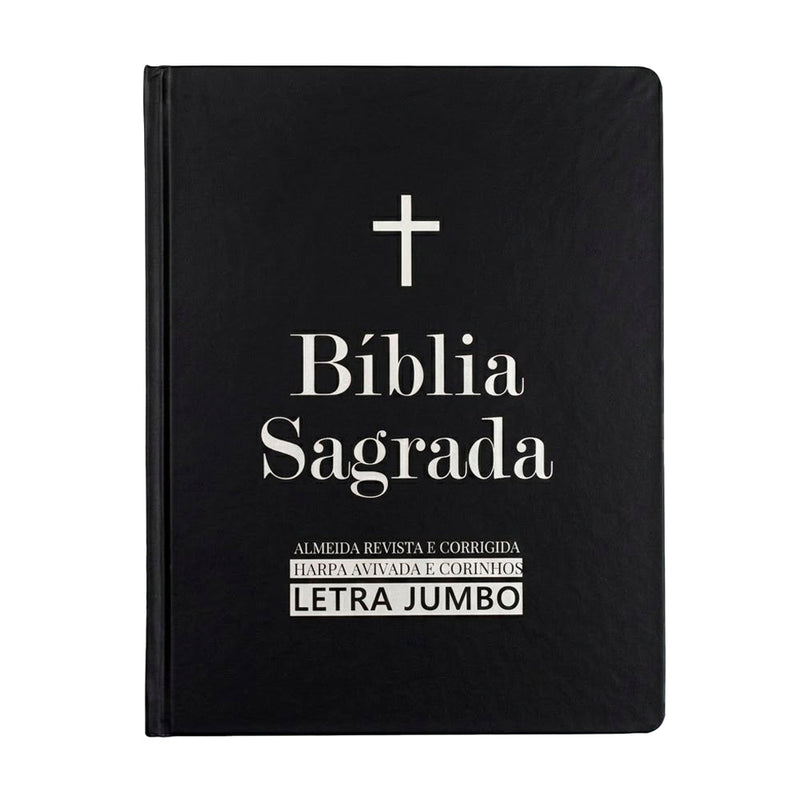Bíblia Sagrada | ARC | Harpa Avivada e Corinhos | Jumbo | Capa Dura Preta