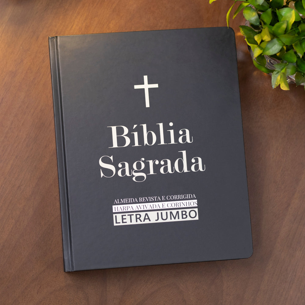Bíblia Sagrada | ARC | Harpa Avivada e Corinhos | Jumbo | Capa Dura Preta