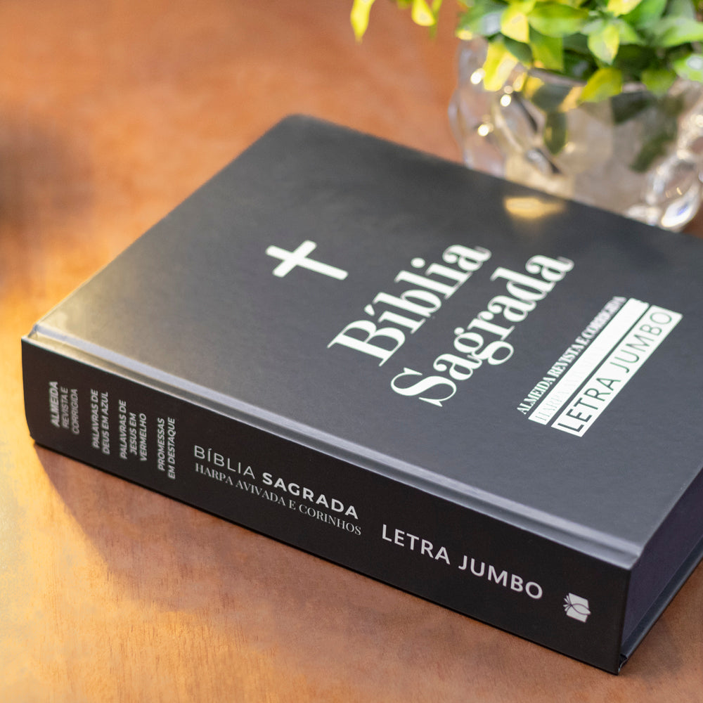 Bíblia Sagrada | ARC | Harpa Avivada e Corinhos | Jumbo | Capa Dura Preta