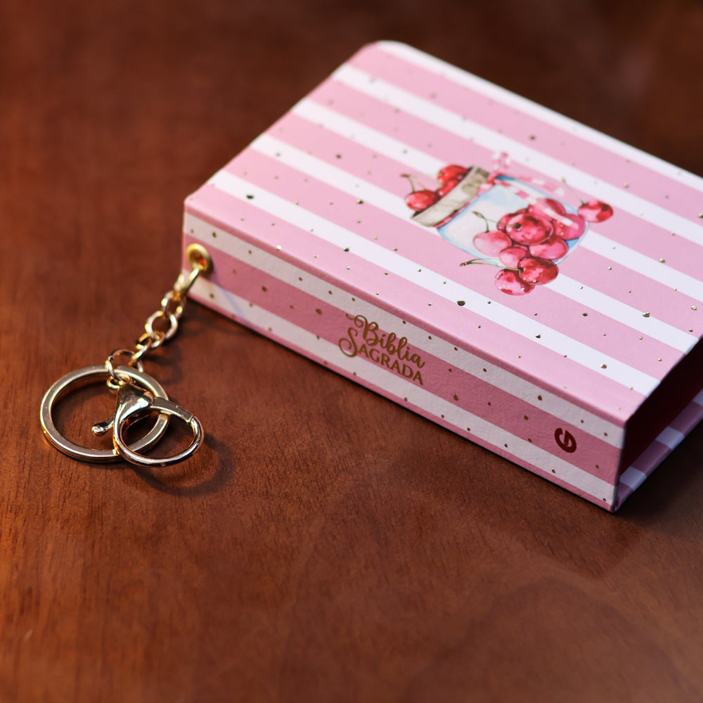Bíblia Chaveiro Cherry | NVT | Capa Dura