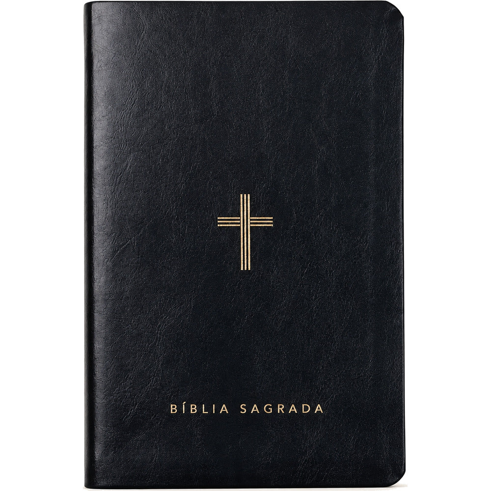 Bíblia Slim NVT | Poder da Cruz | Capa Luxo Preta